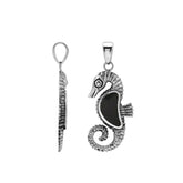 AP-6352-SHB Sterling Silver Pendant with Black Shell Jewelry Bali Designs Inc